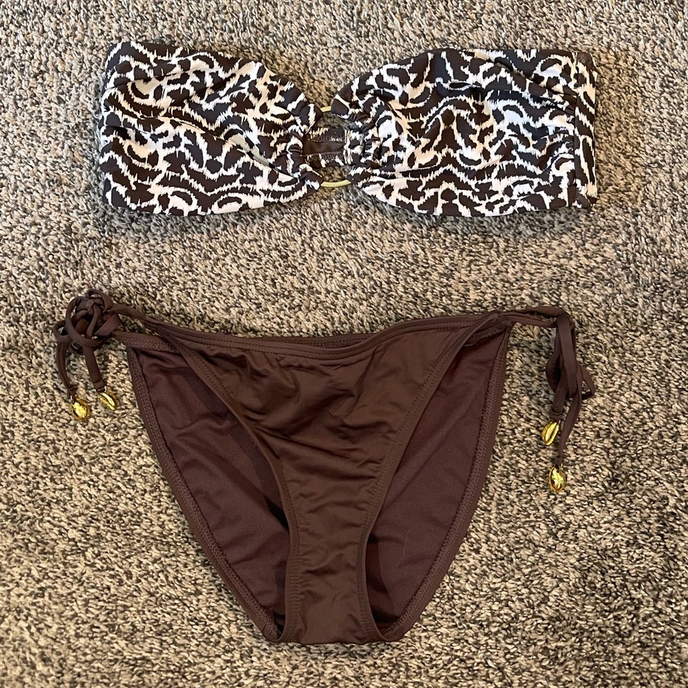 Grey & White Bikini